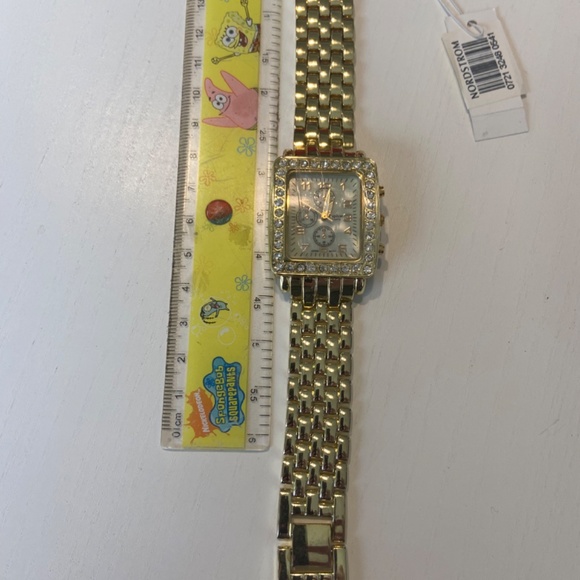 Gold and Mother of Pearl watch with crystals from Nordstroms. New. - Picture 7 of 8